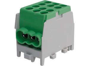 Hauptleitungs-abzweigklemme Farbe: grün, 2x Eingang 25mm² 4x Ausgang 16mm², 1-polig