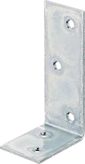 Balkenwinkel, 40x80x30mm, galvanisch verzinkt, dickschichtpassiviert.