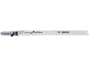 Stichsägeblätter BOSCH T308BOF Länge 117mm, speziell für Kurvenschnitte in Holz, VPE 5 Stück