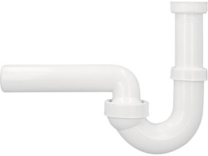 Spülen-röhrensiphon Dallmer Typ 100/0, DN40 (1 1/2') x DN50, Kunststoff weiß
