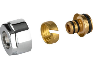 Klemmringverschraubung verchromt d16mm x DN15(1/2') VPE=2Stück