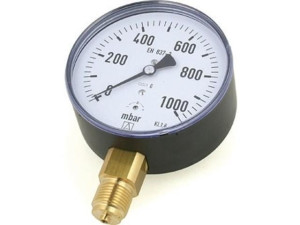 Gasmanometer Stahlblech 0-1000 mbar