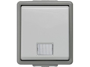 Aufputz-kontrollschalter für Ausschaltung mit Fenster 75mmx66mmx54mm/ IP44/1 Stück