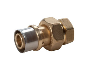Giacomini RM18Y033 Pressfitting mit lösbarer Verschraubung von Innengewinde auf Mehrschichtverbund- und Kunststoffrohre 1/2"x(16x2)