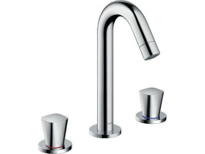 Hansgrohe 3-Loch Waschtischmischer Logis mit Ablaufgarnitur, chrom