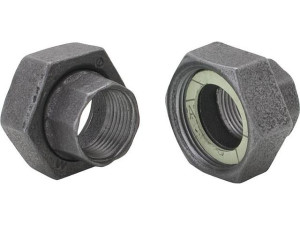Pumpenverschraubung DN32 1 1/4" für Umwälzpumpen Temperguss DN32 1 1/4" IG x DN50 2" IG Set 2x Überwurfmutter, Einlegteil und Dichtung