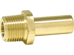 Einschraub-stutzen Messing 15 mm x R DN15 (1/2'), (A/AG)