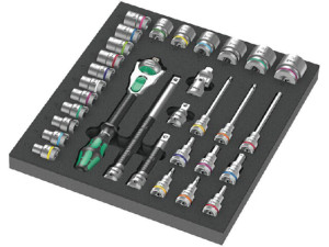Steckschlüsselsatz WERA Zyklop 8000 C 31-teilig 1/2' in Schaumstoffmodul