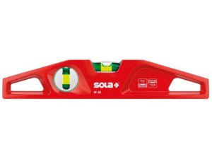 Aluminium-wasserwaage-guss SOLA , 25cm (2 Libellen) M 25