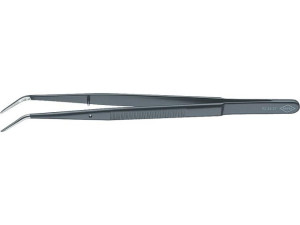 Knipex 923437 Präzisions Pinzetten gewinkelte Spitzen blendfrei schwarz lackiert