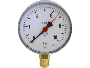 Manometer 0-2,5 bar, Durchmesser 100mm für G1/2 DN15 1/2" radial