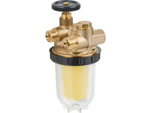 Heizölfilter für Zweistrang mit Absperrung Oilpur Z A DN10, G 3/8" IG x G 3/8' AG, Siku