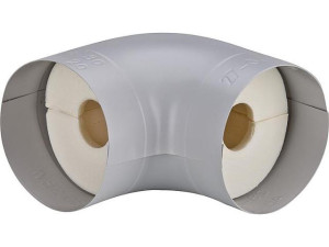 Pvc-ummantelung Bogen S 90° DN32 (1 1/4") Kern 42mm Dämmdicke 40mm Rohrisolierung aus PU-Schaum ISOTUBE 035