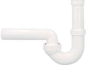 Waschtisch-röhrensiphon Dallmer Typ 100/0, DN32 (1 1/4') x DN40, Kunststoff weiß