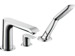 Hansgrohe 3-Loch Wannenarmatur Metris F-Set chrom Wannenrandmontage