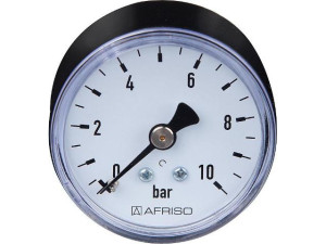 Rf-manometer 50 axial 0-10 bar, Anschluss 1/4" axial (hinten)