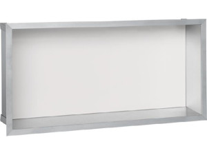 Wandnische, weiße Glasrückwand, Tiefe 150 mm, BxH: 625x325 mm