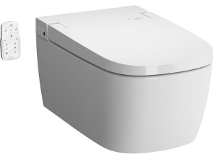 Dusch-wc VitrA V-Care 1.1 Comfort, weiß mit VitrA Clean Wandtiefspül-WC spülrandl.+ Sitz