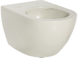 Wand-tiefspül-wc Elanda aus Keramik, spülrandlos Perle Matt