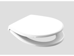 Sanit WC-Sitz 1501, Duroplast, Edelstahlscharniere, kratzfest, passend für Wand- und Stand-WCs, weiß-alpin