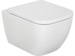 Wc-set Evenes Angara Wand-Tiefspül, spülrandlos, Softclose, Keramik, Weiß, inkl. Befestigungsmaterial, 360 x 355 x 510 mm
