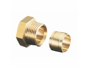 Klemmringverschraubung 2-fach Anschlusssatz G3/8 auf 10mm Messing