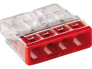 Verbindungsdosenklemmen 4-Leiter-Klemmen, rot 2273-204, VPE 100 Stück
