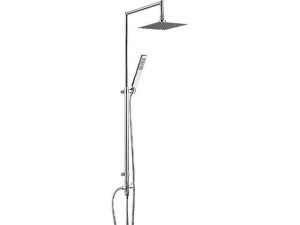 Brausesystem Square, Stabhandbrause und 200x200 mm Kopfbrause
