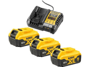 Akku-starter-set DeWalt DCB1104P3-QW 18V mit 3 x 5,0 Akkus XR und Schnellladegerät