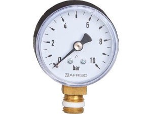 Rf Manometer 50 radial 0-10 bar, Anschluss 1/4" radial (unten)
