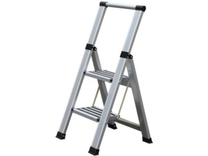 Stufen-stehleiter Step+Store 2-stufig mit Haltebügel