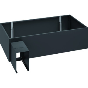 Viessmann Designblende für Bodenkonsole Größe S/M mit Wandanschluss graphite ZK06015