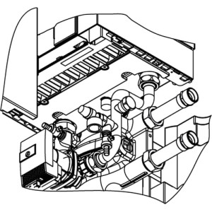 Viessmann Anschlusszubehör links/rechts 2 Rohrstutzen R 1 1/4 49 bis 99kW ZK03673