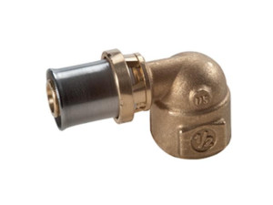 Giacomini RM129Y077 Pressfitting als Winkel mit Innengewinde für Mehrschichtverbund- und Kunststoffrohre 1 1/2"x(50x4)