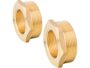 Anschluss-stücke mit Innengewinde 2 Stck. flachdichtend 1 1/4'' passend für Verteileranschluss 2''