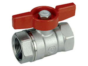 Giacomini R251X005 Kugelhahn mit Flügelgriff rot Schwermodell 2xInnengewinde DN25 1"