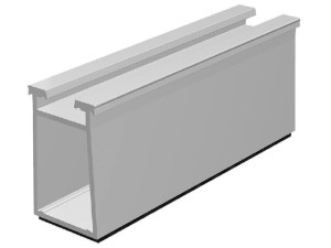 Hs Schiene HK 125 XL 50 Alu, l=125 mm, h=50 mm