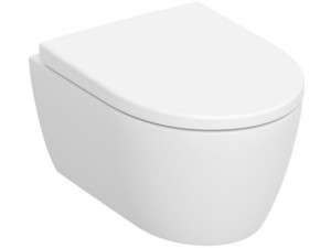 Geberit Icon Wand-Tiefspül-WC, verkürzt, Weiß, spülrandlos, Softclose-Sitz, QuickRelease, 502381001