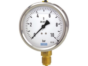 Rf.-manometer m. Fl.füllung 63mm 10 bar Kl. 1,6, Geh. CrNi-Stahl, G1/4' unten 7738321718