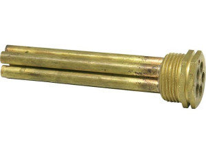Tauchhülse 1" Messing mit 7mm Innendurchmesser für 5 Fühler, Einbaulänge 130mm