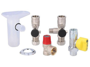 Wolf 2072346 Anschluss-Set Gasthermen AP inkl. KFE-Hahn und therm. Sicherung