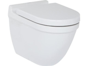 Wand-tiefspül-wc Duravit Starck3 compact aus Keramik, 4,5l Spülung, weiß, BxHxT 360x340x485mm