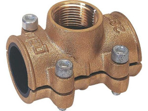 Gebo Anbohrschelle aus Messing 15mmx1/2'' für Wasser PN 10 bis 90°C