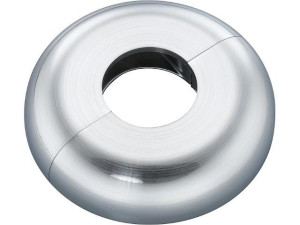 Einzelrosette Typ Mailand Chrom gebürstet 19mm