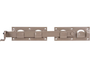 Doppeltorüberwurf DURAVIS 423 x 70 mm, Material: Stahl, blau verzinkt, Oberfläche: perlbeige RAL 1035