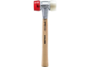 Baseplex-schonhammer HALDER mit Zinkdruckguss-Gehäuse und Holzstiel, d 50 mm, Nylon / Cellulosacetat