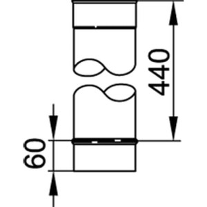 Viessmann Längenelement einwandig Systemgröße 130mm Länge 500mm 9564693