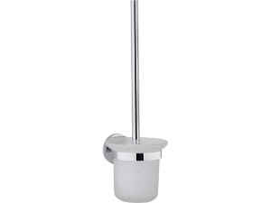 Wc Bürstengarnitur Rumba mit Wandhalter, Messing verchromt