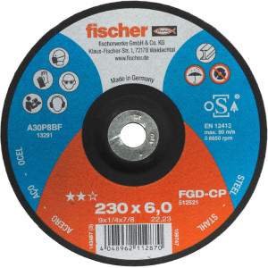 Fischer FGD-CP Carbon Schruppscheibe 230x6,0mm gekröpft für Stahl VPE 1 Stück