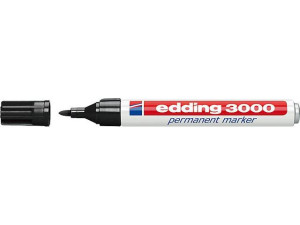 Edding Permanentmarker 3000 schwarz Strichbreite 1, 5 - 3mm Rundspitze